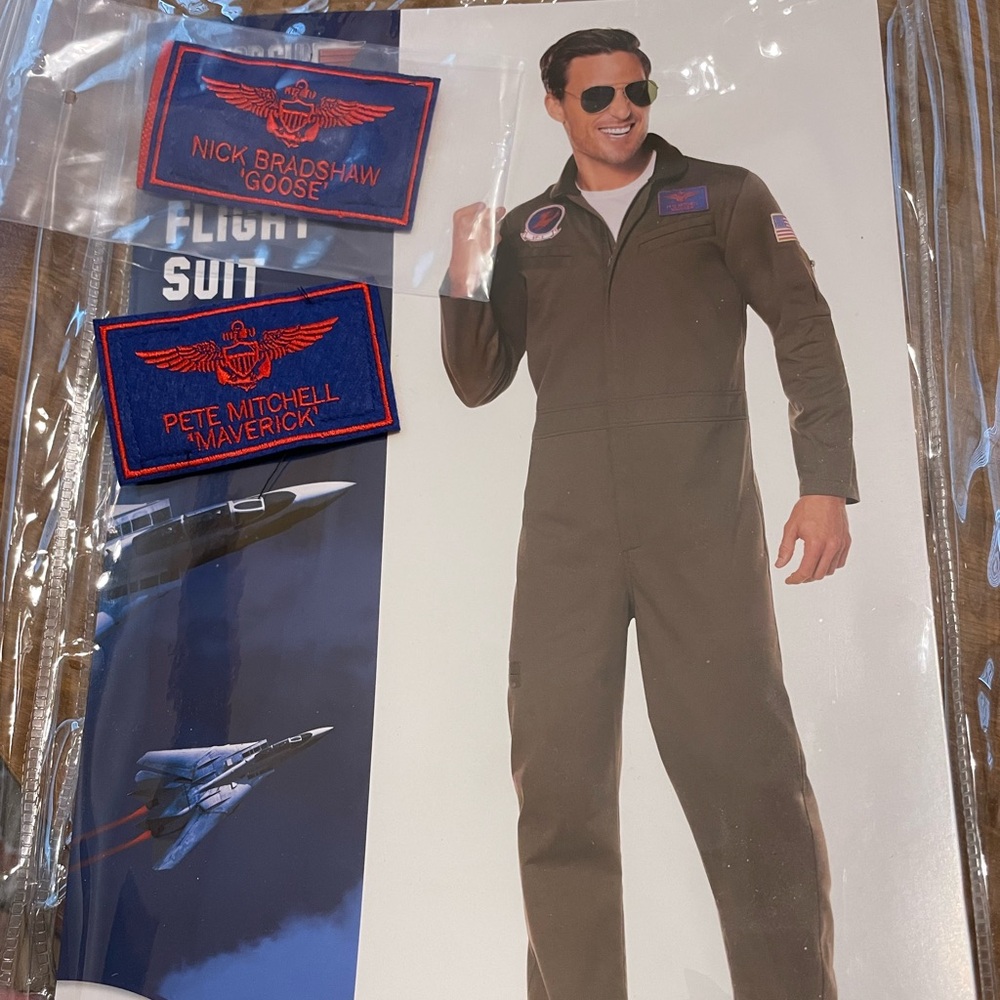 Spirit Brown Aviator Costume with Patches
